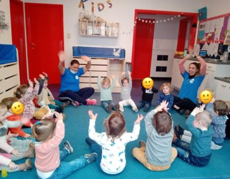 singing inside the school