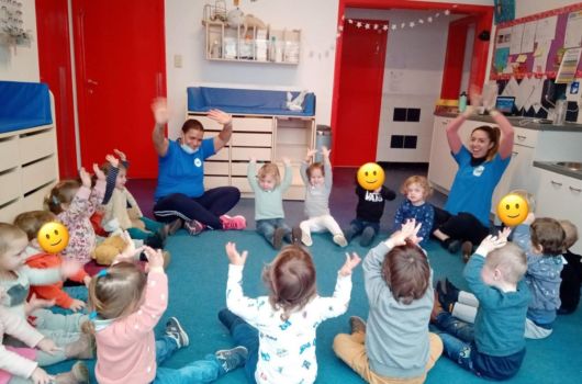 singing inside the school